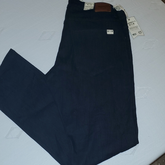 Barbell Men's Slim Jeans - 34R Dark Wash Blue - Picture 1 of 4
